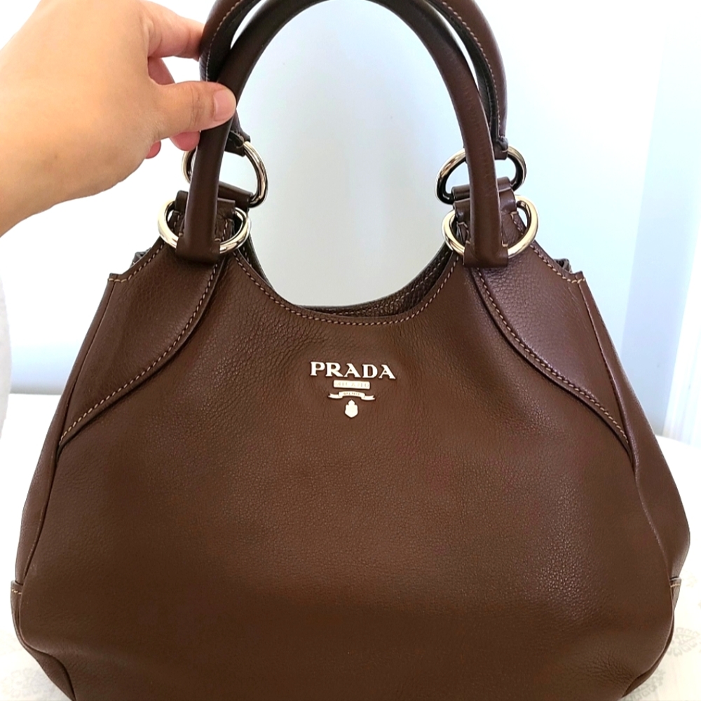 Authentic Prada Leather hobo bag